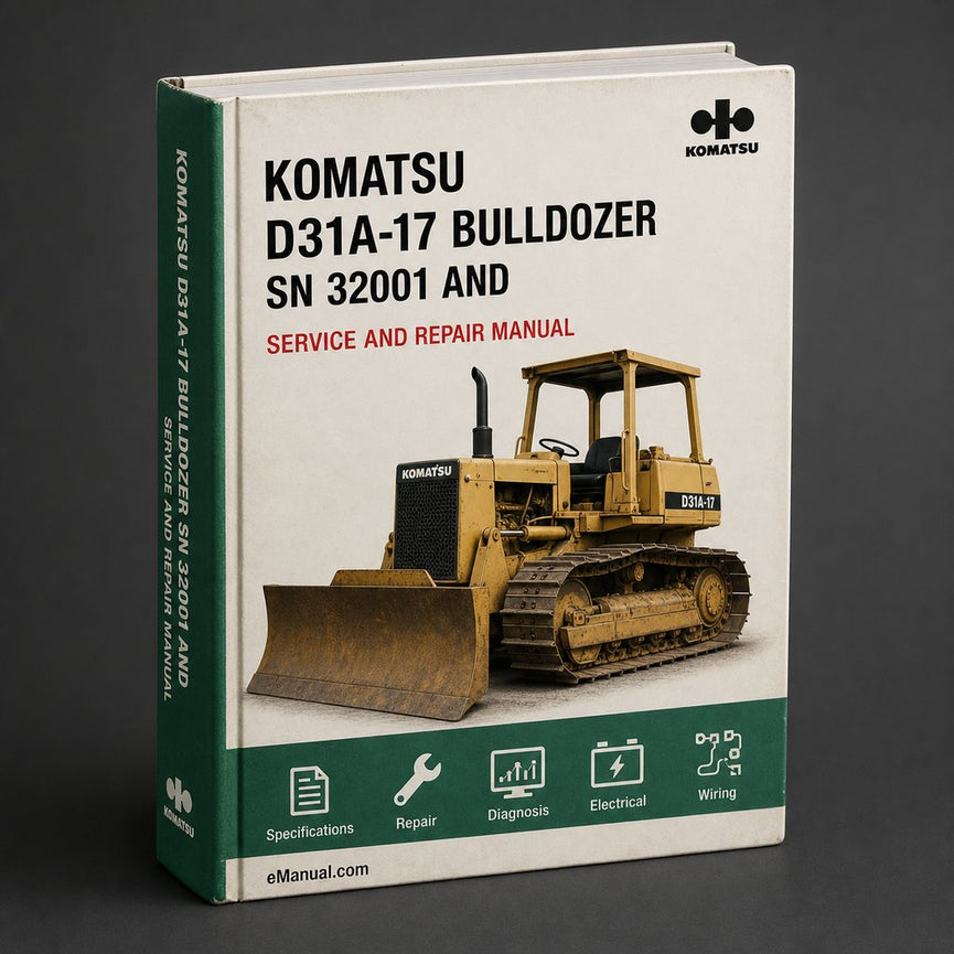 Komatsu D31A-17 Bulldozer Parts Catalogue Manual - SN 32001 And UP PDF