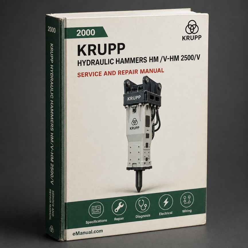 Krupp Hydraulic Hammers HM 2000/V-HM 2500/V Service Repair Workshop Manual PDF