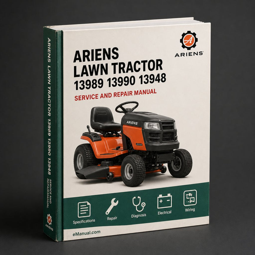 Ariens Lawn Tractor 13989 13990 13948 913002 913003 GT10-GT12-GT14-GT16 S8 S10 S12 S14 S16 YT8 YT10 YT11 Service Manual PDF
