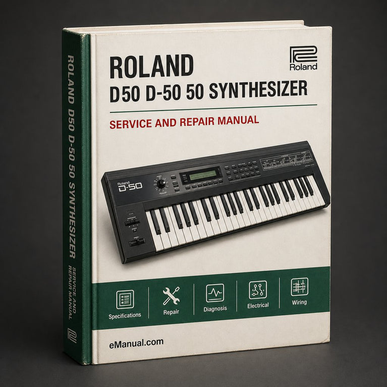 Roland d50 d-50 d 50 synthesizer complete Service Manual PDF