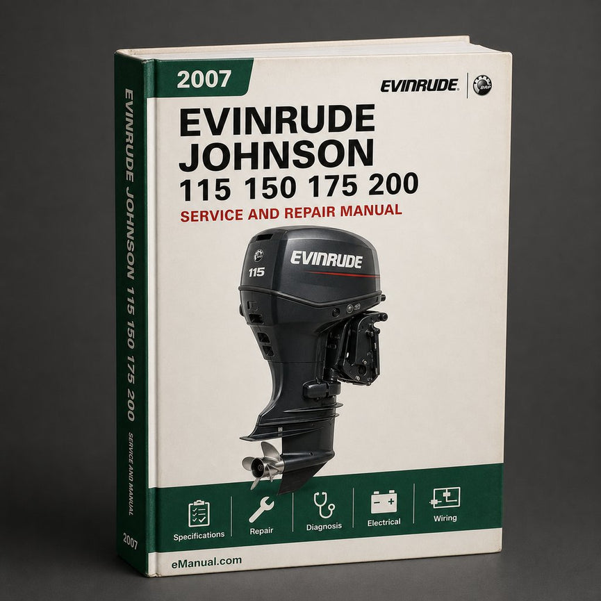 2007 Johnson Evinrude 115 150 175 200 HP 60 Degrees V models Outboards Service Repair Workshop Manual PDF