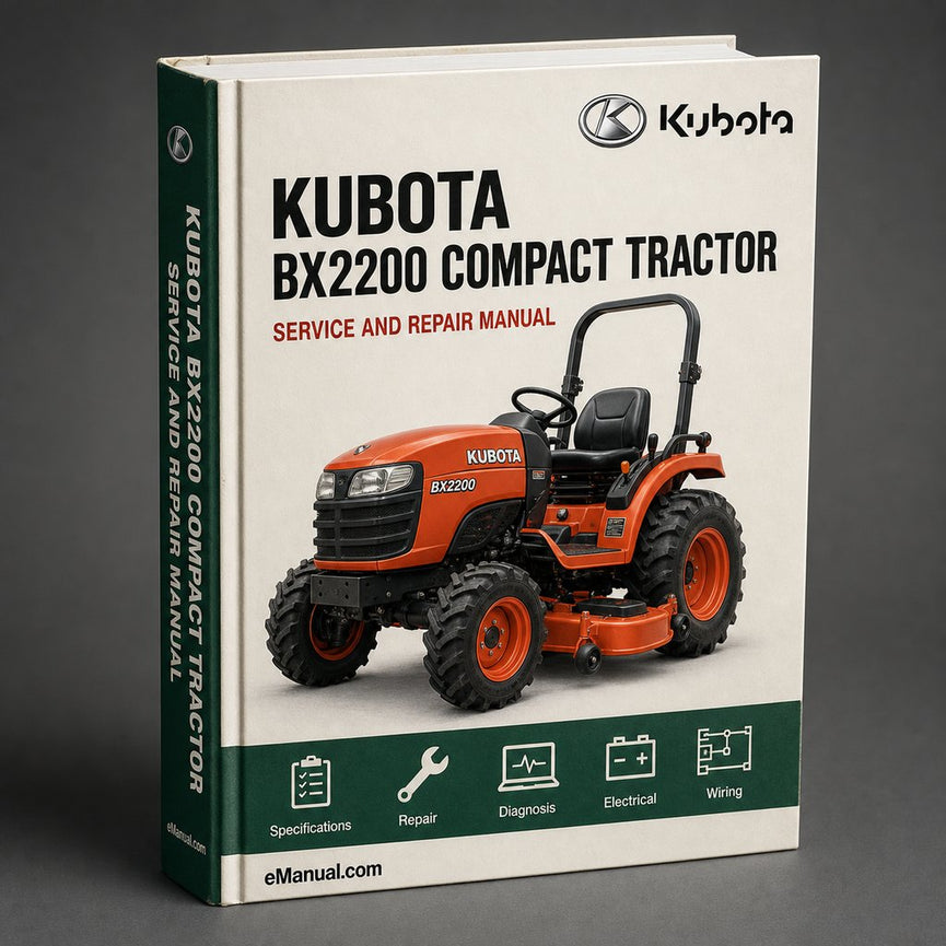 Kubota Bx2200 Compact Tractor Workshop Service Repair Manual PDF