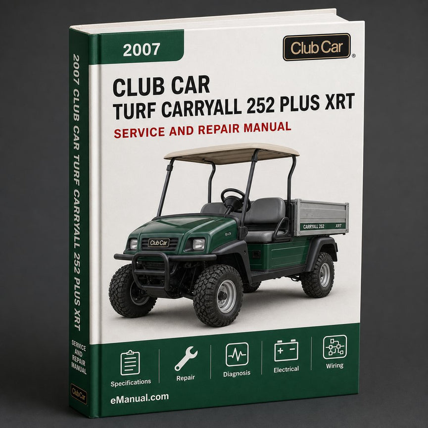 2007 Club Car Turf Carryall 2 252 2 Plus XRT 900 Illustrated Parts List PDF