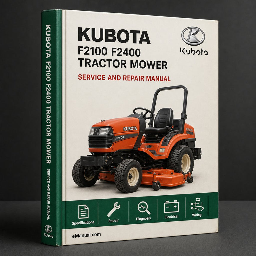 Kubota F2100 F2400 Tractor Mower Workshop Service Manual PDF