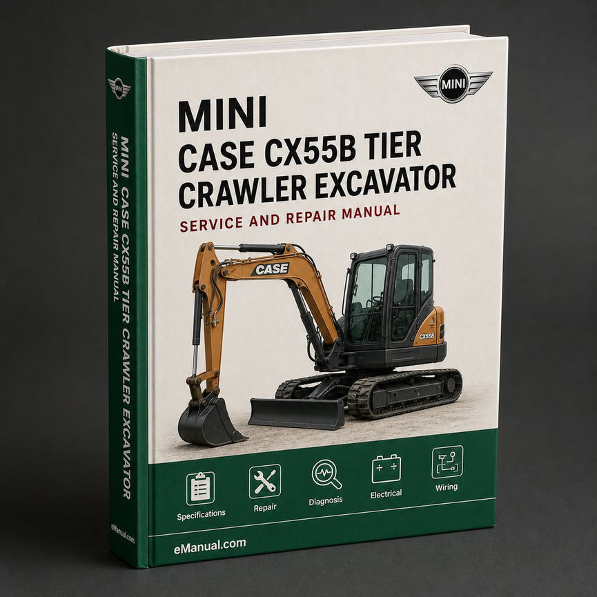 Case CX55B Tier 4 Mini Crawler Excavator Illustrated Parts Catalog Manual - Improved - PDF