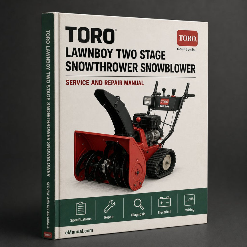 Toro Lawnboy Two Stage Snowthrower Snowblower Series 521 522 622 624 724 824 Service Workshop Repair Manual PDF