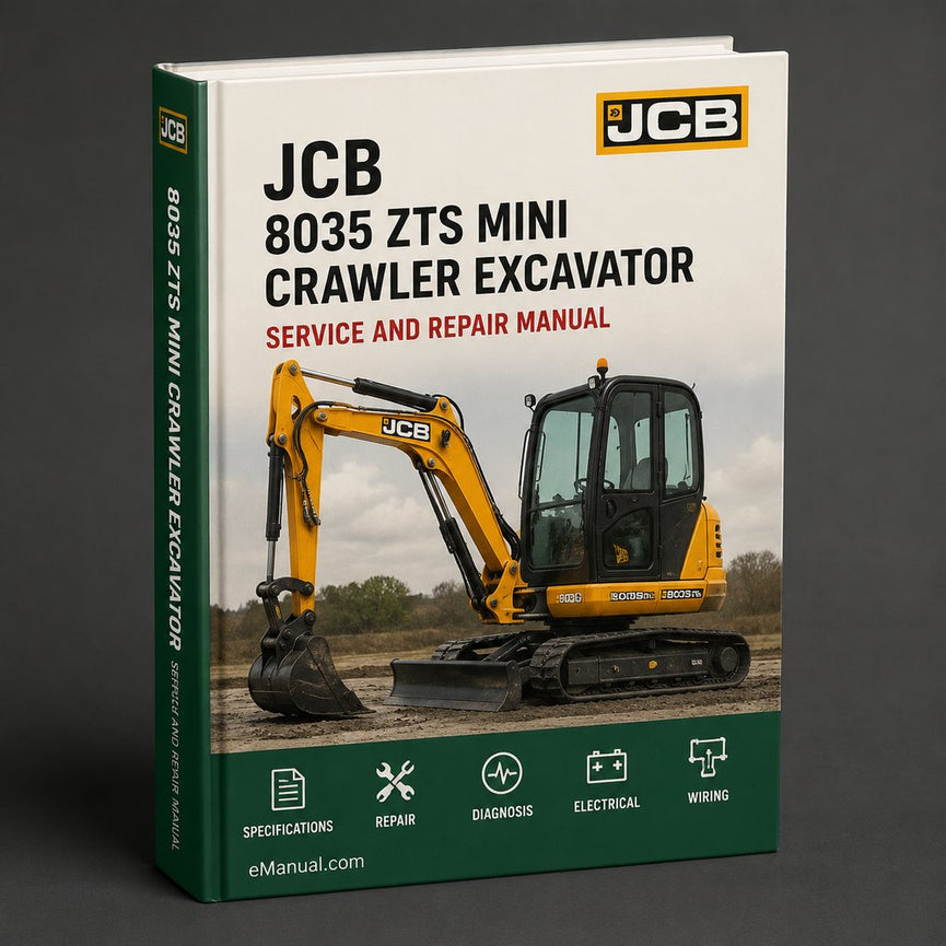 Jcb 8035 Zts Mini Crawler Excavator Parts Catalogue Manual PDF