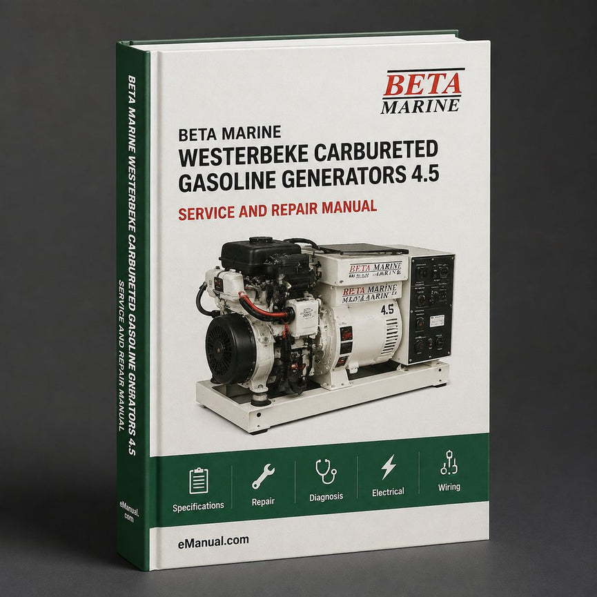 Westerbeke Carbureted Gasoline Generators 4.5 KW BCG-60 Hz Marine Gasoline*Factory Service / Repair/ Workshop Manual Instant PDF