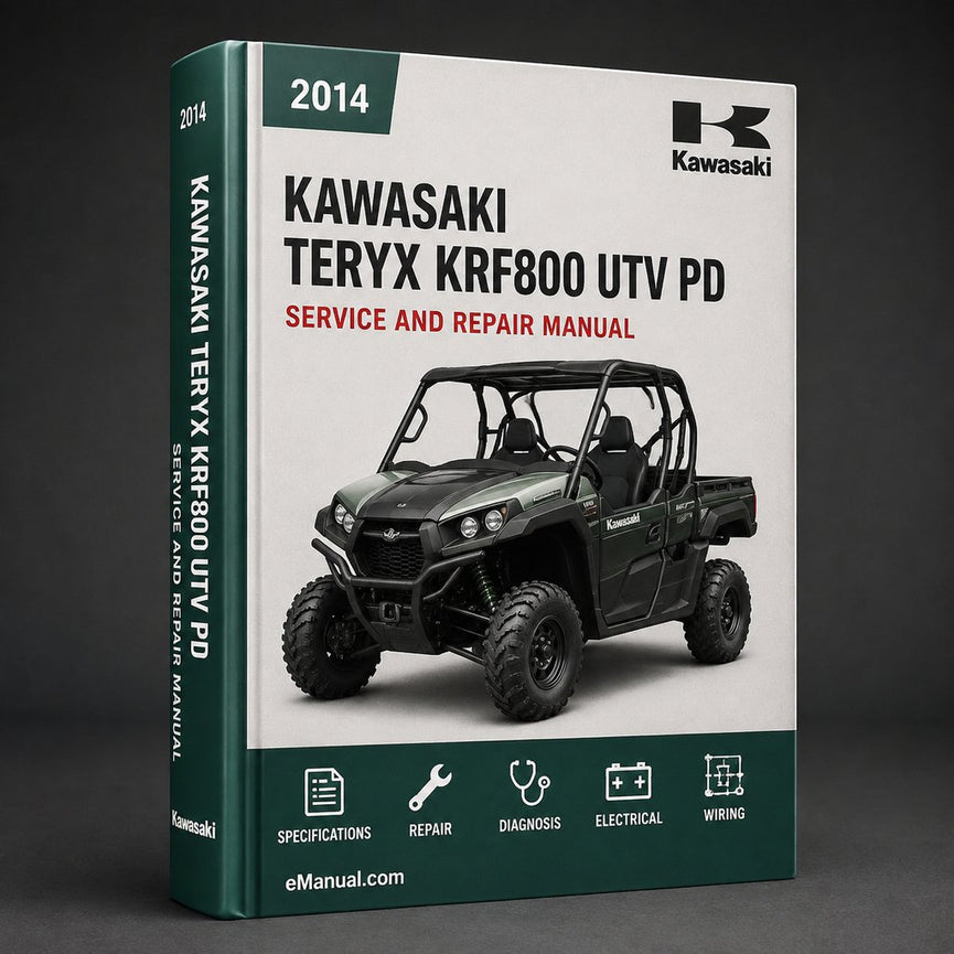 Kawasaki Teryx 2 KRF800 UTV Complete Workshop Service Repair Manual 2014 2015 PDF