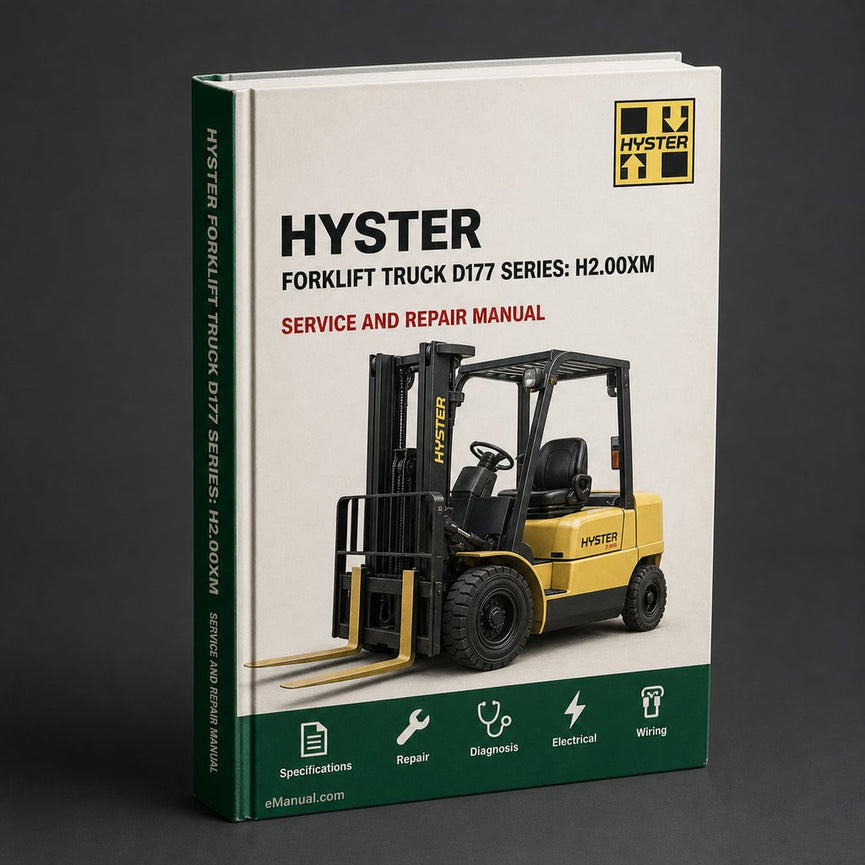 Hyster Forklift Truck D177 Series: H2.00XM (H45XM) H2.50XM H2.50XMX (H50XM) H55XM H3.00XM H3.00XMX (H60XM) H3.20XML (H65XM) Spare Parts List