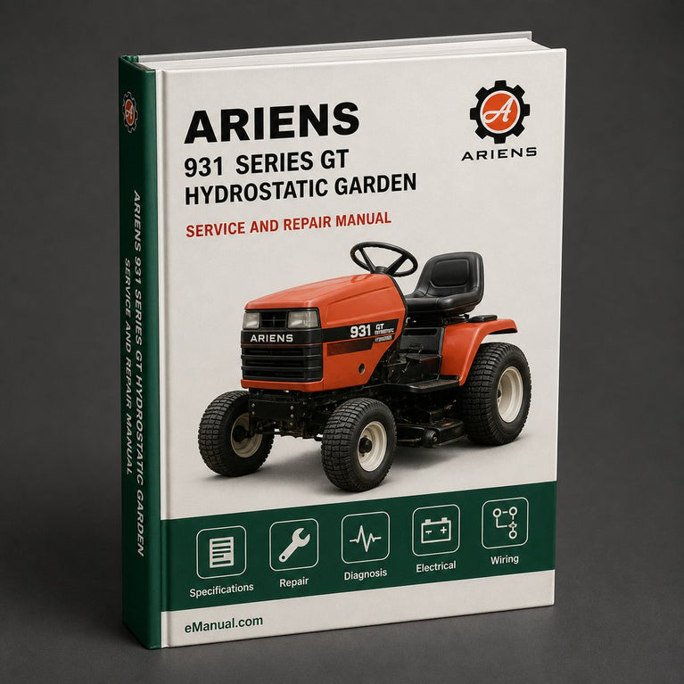 Ariens 931 Series GT Hydrostatic Garden Tractor Workshop Service Repair Manual PDF