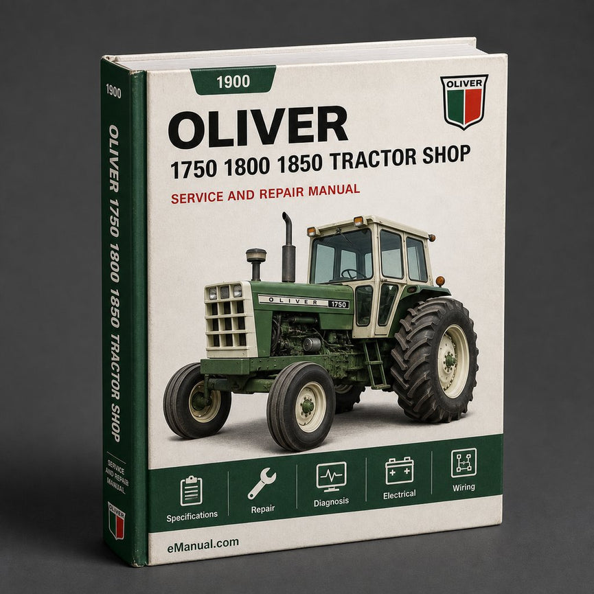 Oliver 1750 1800 1850 1900 1950 Tractor Shop Service Repair Manual - Improved - PDF