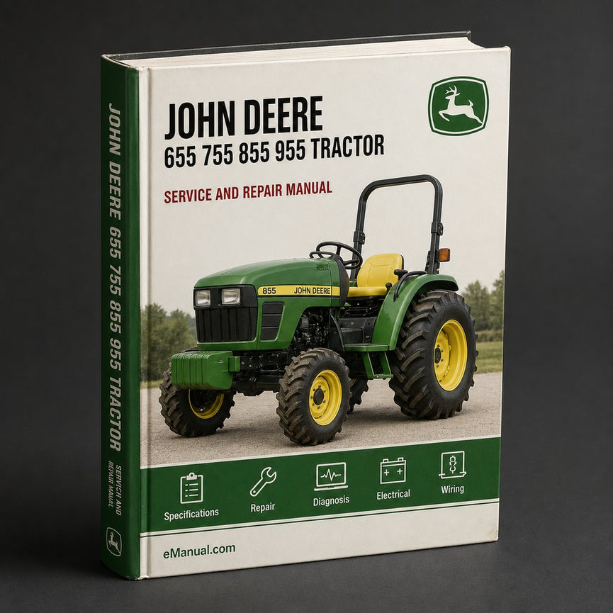 John Deere 655 755 855 955 Tractor TM1360 Technical Service Manual. PDF