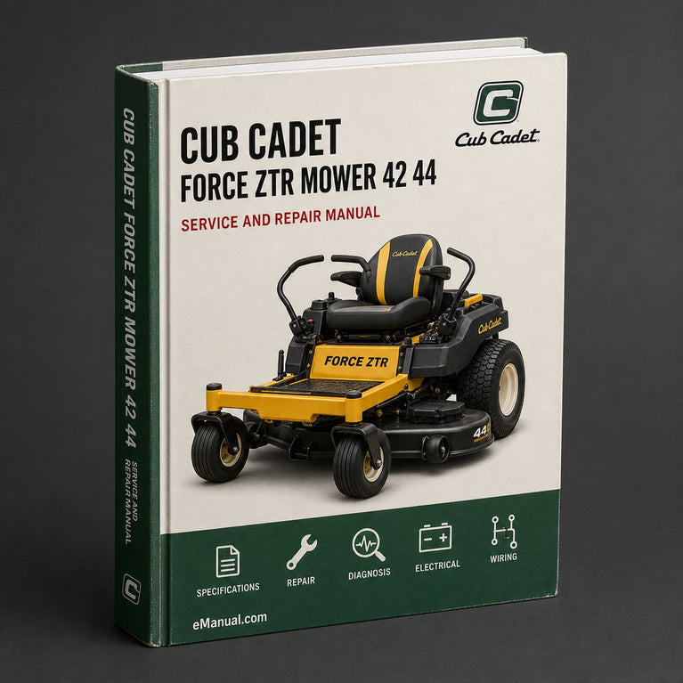 Cub Cadet Z Force ZTR Mower 42 44 48 Service Repair Manual PDF