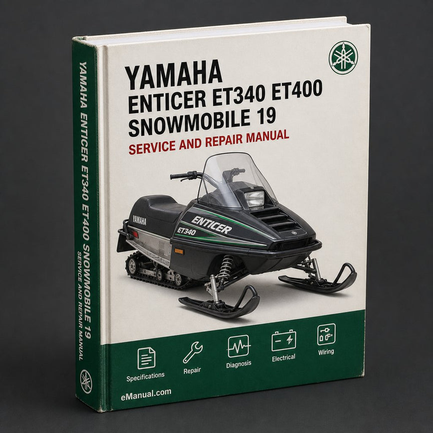 Yamaha Enticer ET340 ET400 Snowmobile Complete Workshop Service Repair Manual 1986 1987 1988 1989 1990
