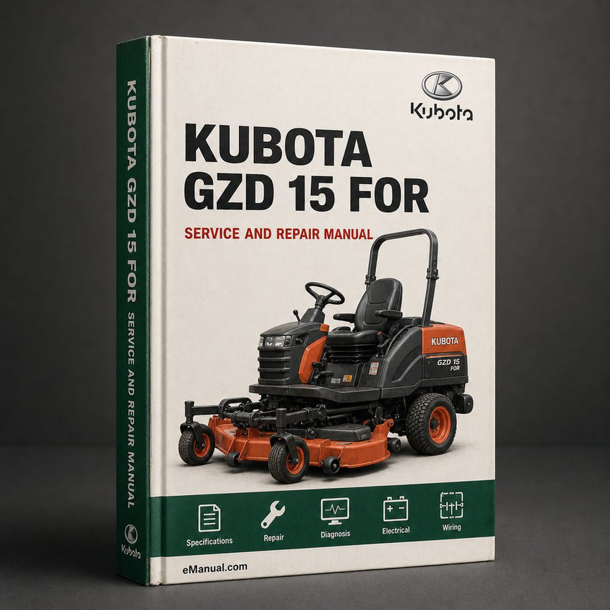 Kubota GZD 15 Workshop Service Manual for Repair PDF