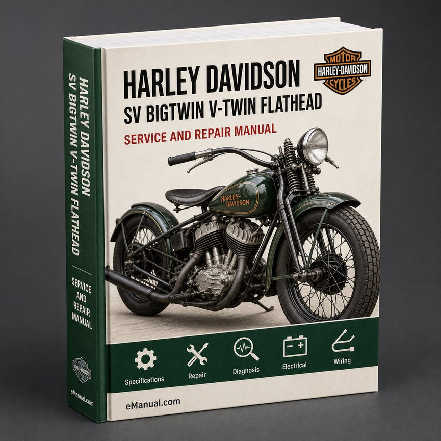 HARLEY DAVIDSON Service Manual SV BIGTWIN V-TWIN FLATHEAD Factory Repair Manual 1937 1938 1939 1940 1941 1942 1943 1944 1945 1946 1947 1948 1949 1950 1951 1952 1953 1954 1955 1956 1957 1958 1959 PDF