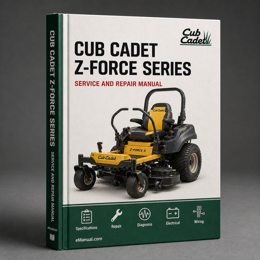 Cub Cadet Z-Force Series Factory Service Repair Manual PDF