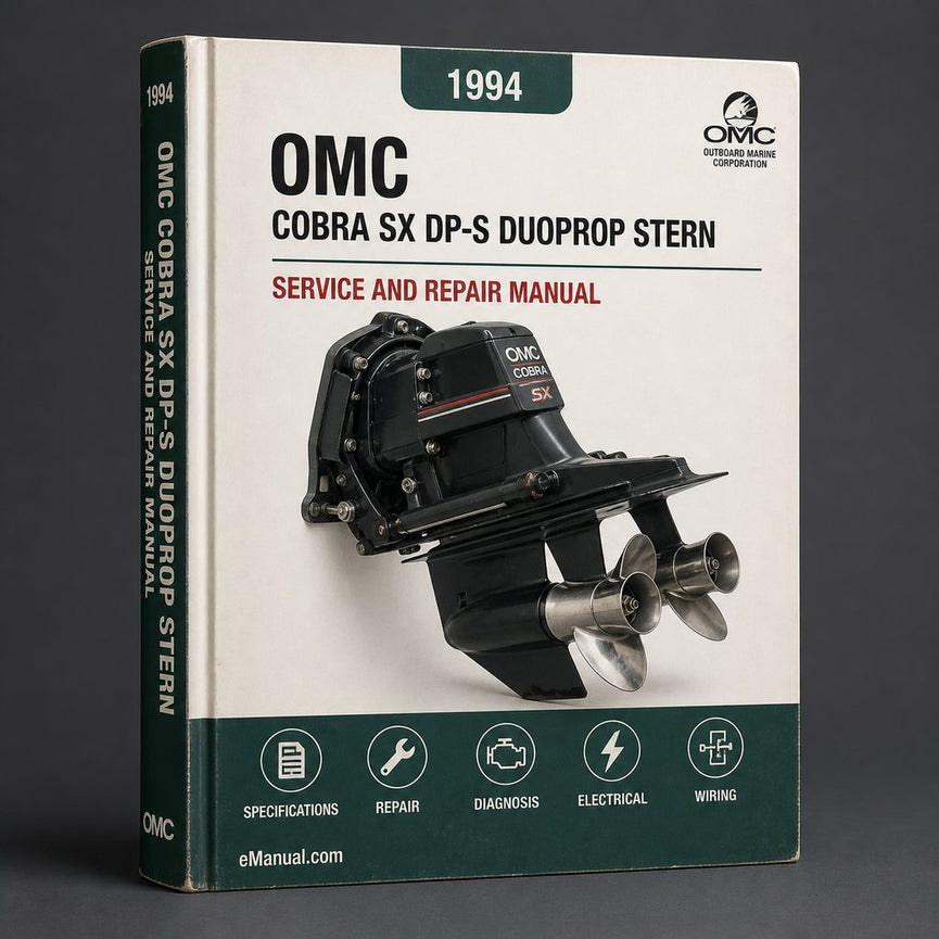 Omc Cobra Sx Dp-s Duoprop Stern Drives 1994 - 2000 Service Repair Manual