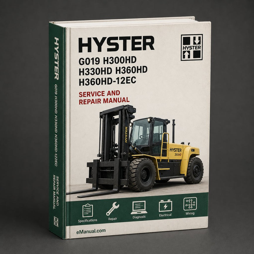 Hyster G019 (H300HD H330HD H360HD H360HD-12EC) Forklift Parts Manual PDF