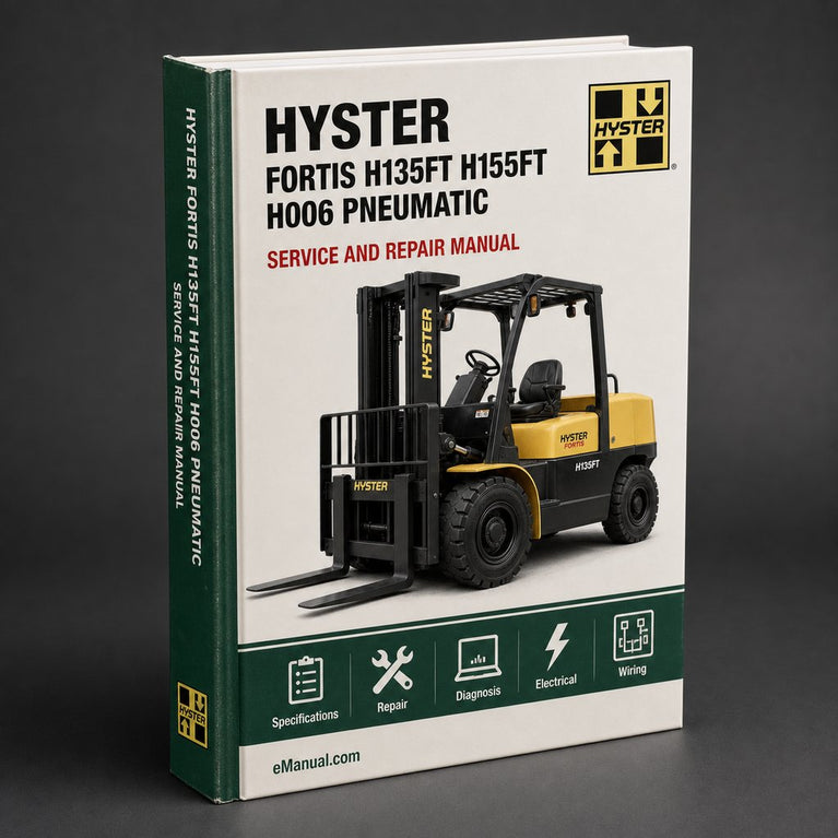 Hyster Fortis H135FT H155FT (H006) Pneumatic Tires Forklift Trucks Service Repair Manual PDF