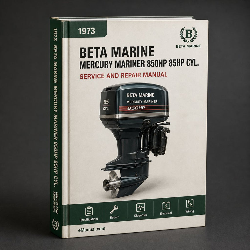 MERCURY MarineR 850HP 85HP 4 CYL. OUTBOARD Engine 1973-1977 Service Manual PDF