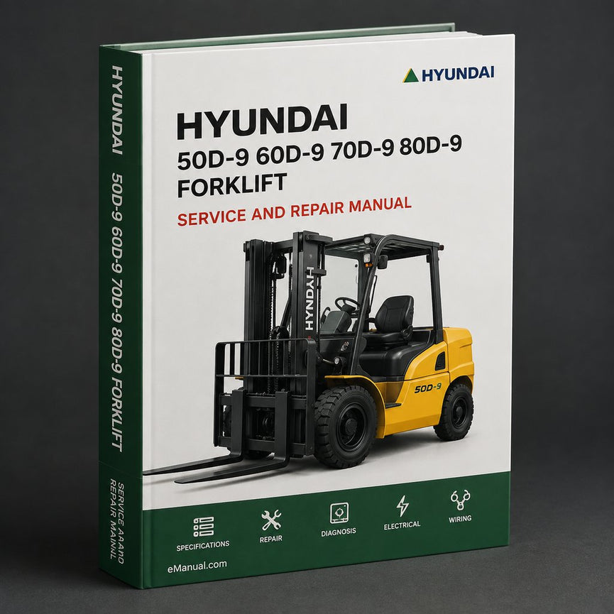 Hyundai 50D-9 60D-9 70D-9 80D-9 Forklift Trucks Service Repair Manual PDF