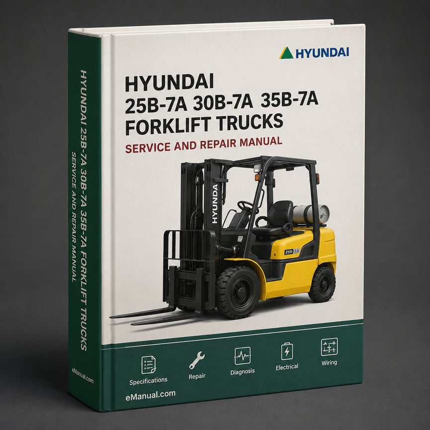 Hyundai 25B-7A 30B-7A 35B-7A Forklift Trucks Service Repair Manual PDF