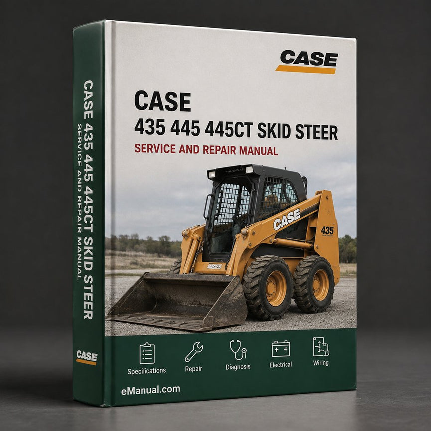 Case 435 445 445CT Skid Steer Loader Complete Workshop Service Repair Manual PDF