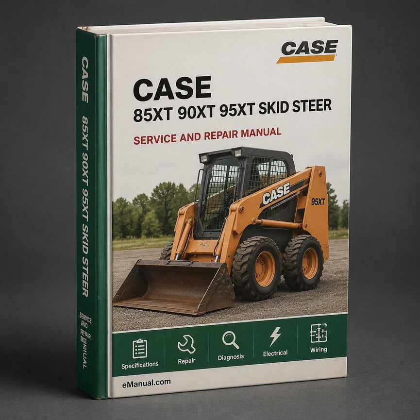 Case 85XT 90XT 95XT Skid Steer Loader Operators Owner Instruction Manual - Improved - PDF