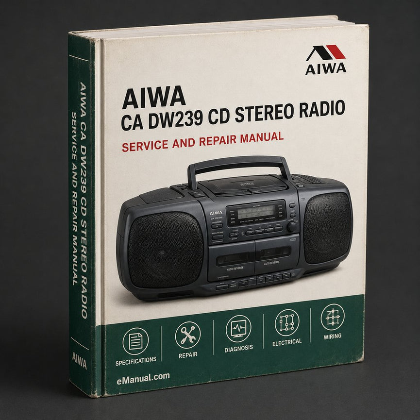 Aiwa CA DW239 CD Stereo Radio Cassette Recorder Supplement Service Repair Workshop Manual PDF