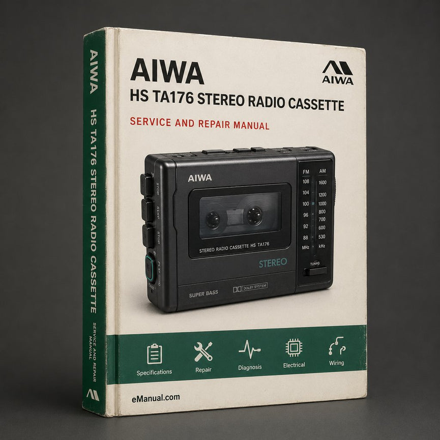 Aiwa HS TA176 Stereo Radio Cassette Player Parts Catalog PDF