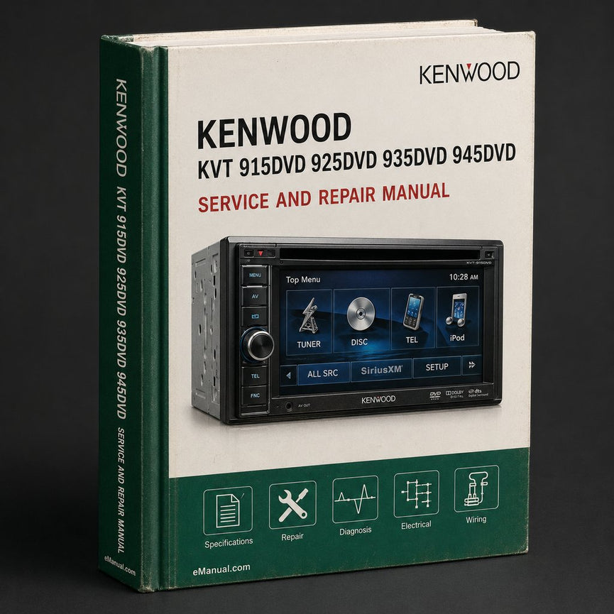 Kenwood KVT 915DVD 925DVD 935DVD 945DVD 965DVD Manua Service Repair Workshop Manual PDF