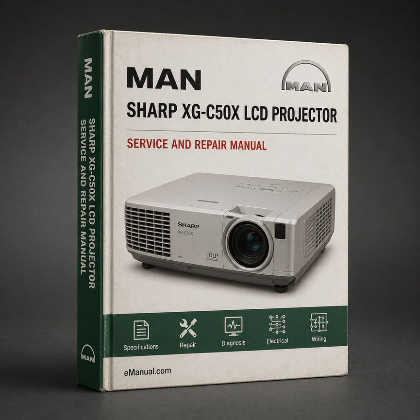 Sharp XG-C50X LCD Projector Service Repair Workshop Manual PDF