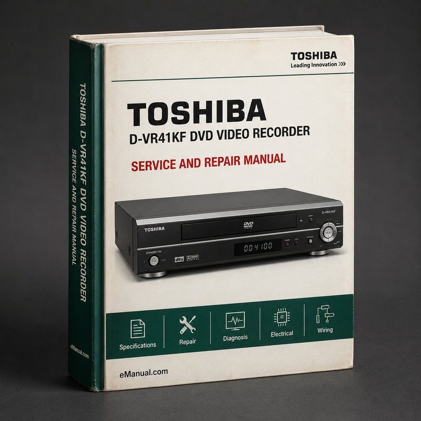 Toshiba D-vr41kf DVD Video Recorder Service Repair Workshop Manual PDF