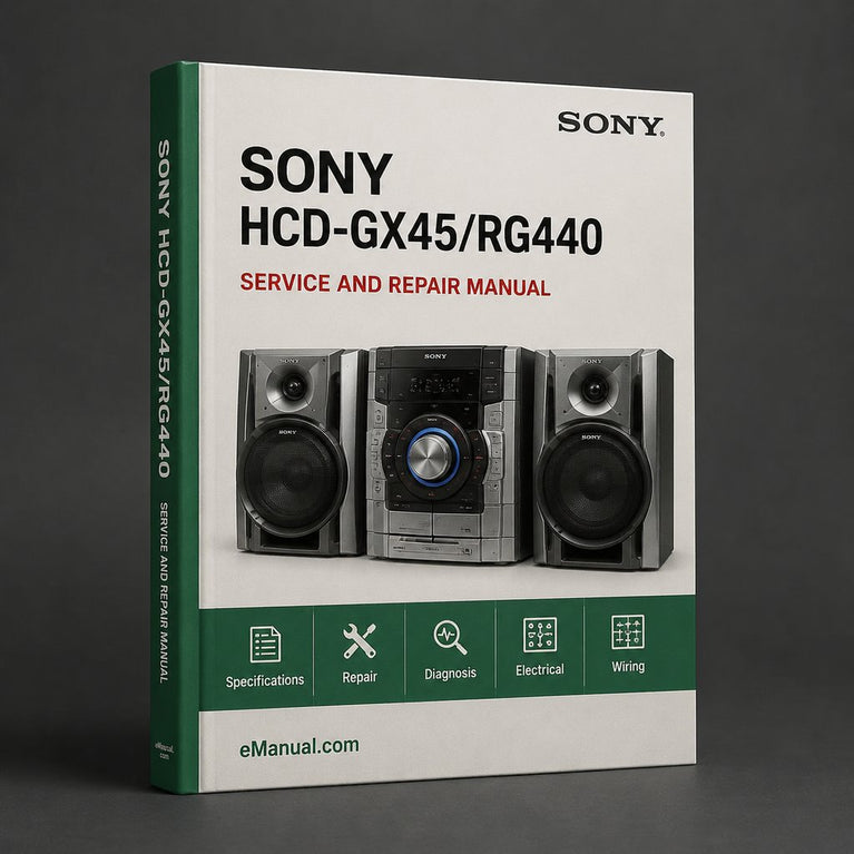 Sony Hcd-gx45/rg440 Service Repair Workshop Manual PDF