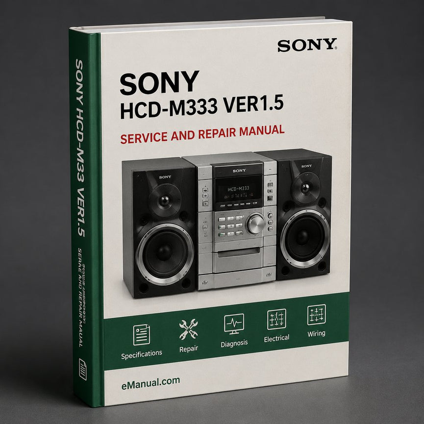 Sony HCD-M333 Ver1.5 Service Repair Workshop Manual PDF