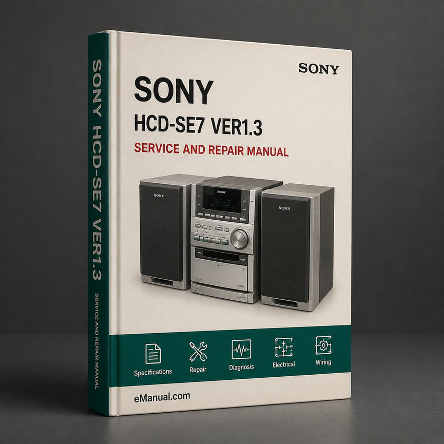 Sony HCD-SE7 Ver1.3 Service Repair Workshop Manual PDF
