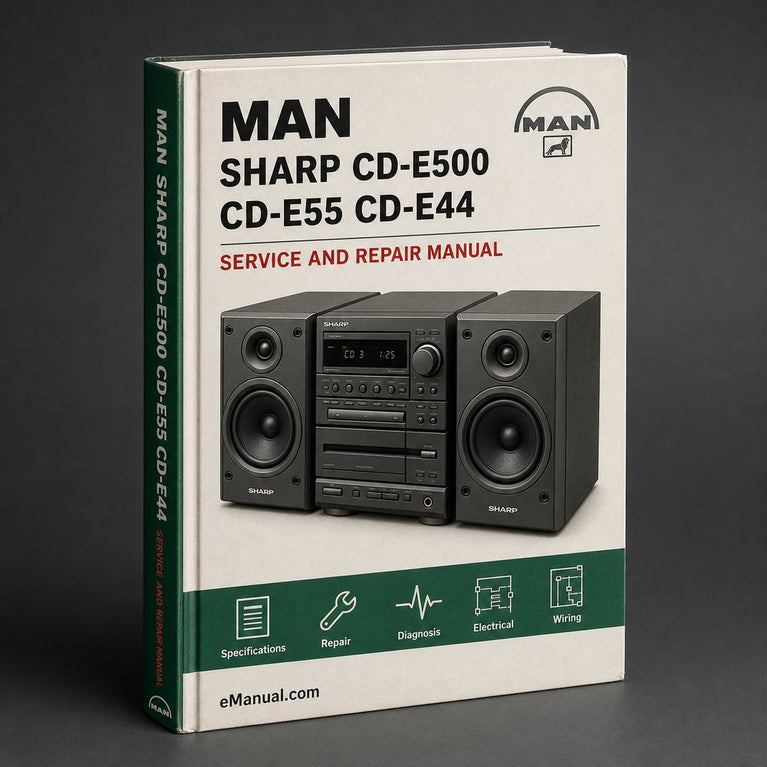 Sharp CD-E500 CD-E55 CD-E44 Service Repair Workshop Manual PDF