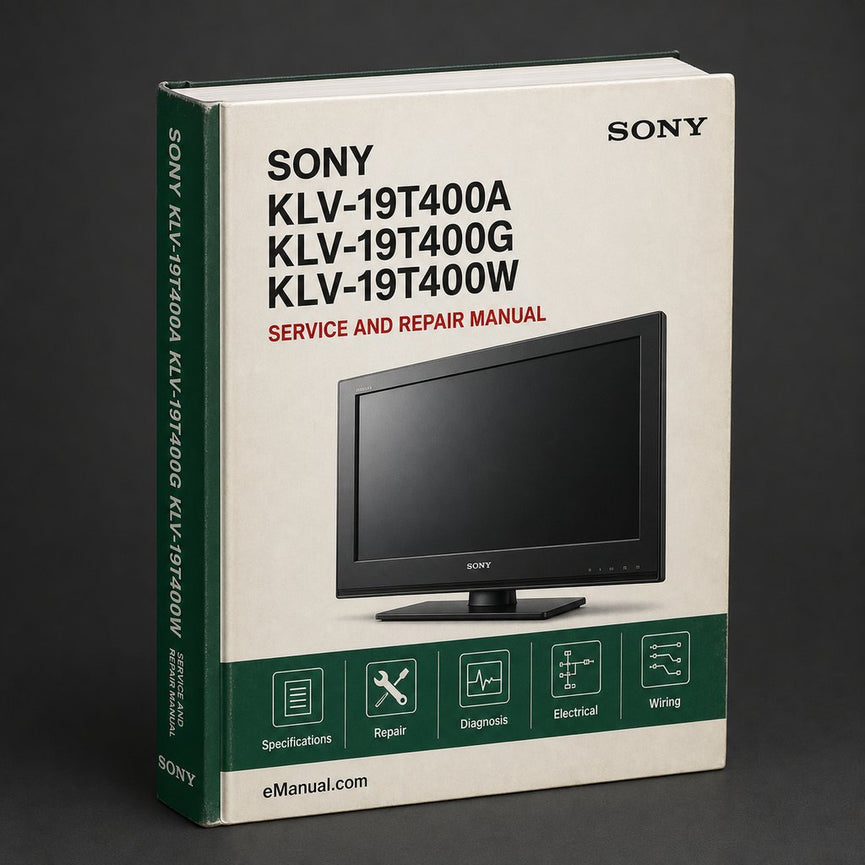 Sony Klv-19t400a Klv-19t400g Klv-19t400w Service Repair Workshop Manual PDF
