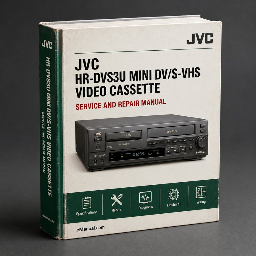 JVC HR-DVS3U Mini Dv/s-vhs Video Cassette REC Service Repair Workshop Manual PDF