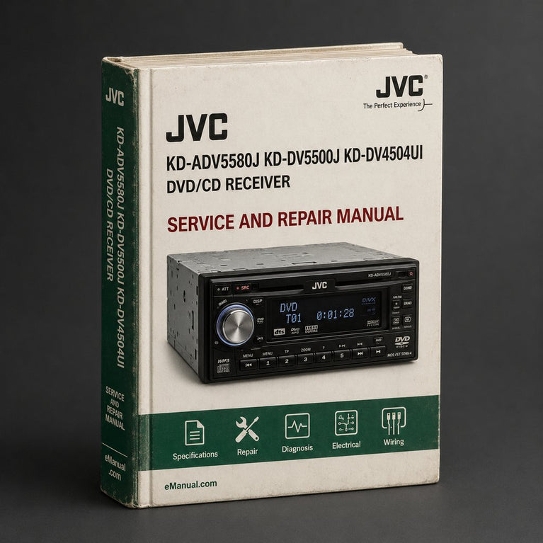 JVC Kd-adv5580j Kd-dv5500j Kd-dv4504ui Dvd/cd Receiver Service Repair Workshop Manual PDF