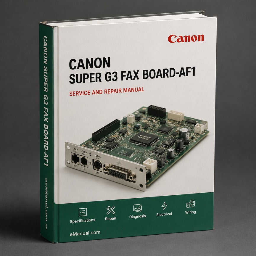 Canon Super G3 FAX BOARD-AF1 Service Repair Workshop Manual PDF