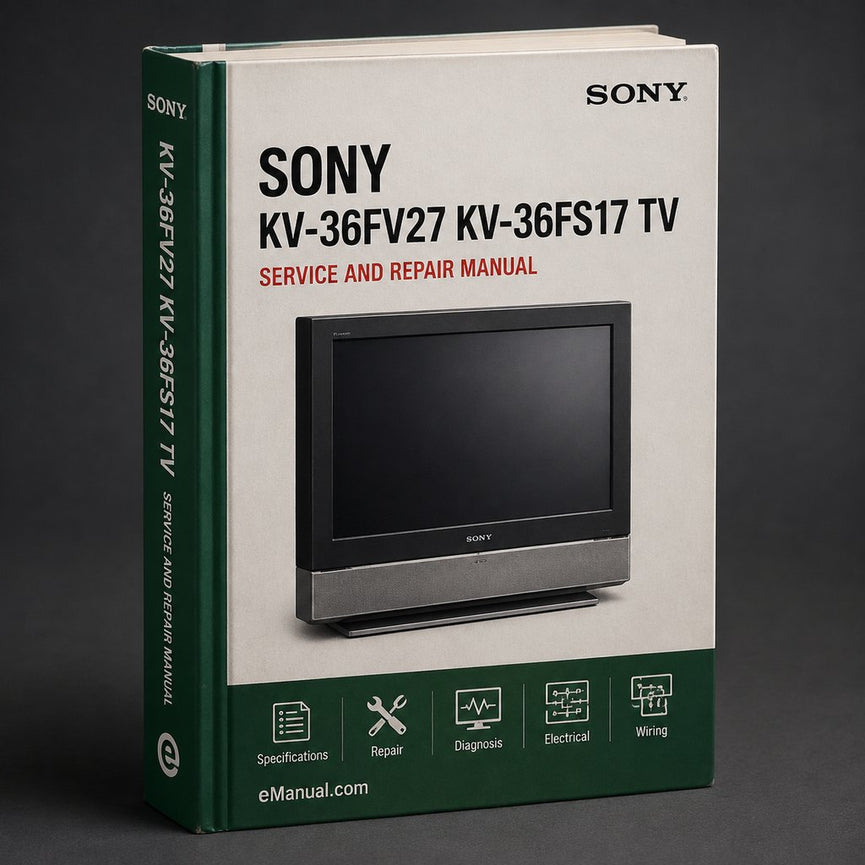 Sony Kv-36fv27 Kv-36fs17 TV Service Repair Workshop Manual