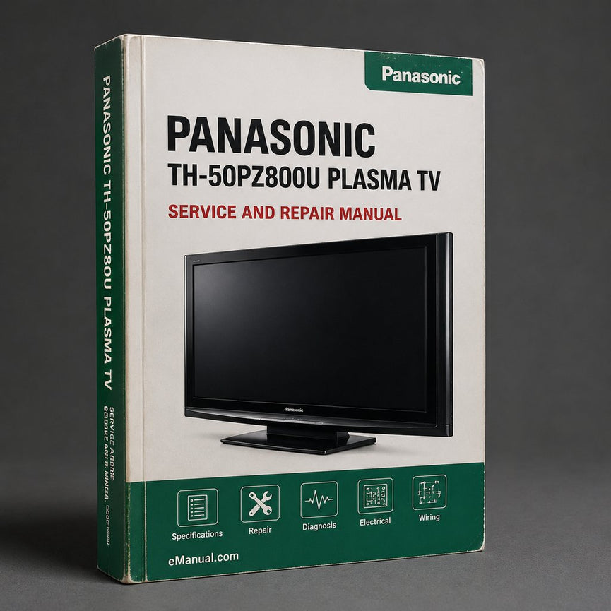 Panasonic Th-50pz800u Plasma TV Service Repair Workshop Manual PDF