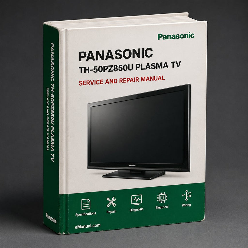 Panasonic Th-50pz850u Plasma TV Service Repair Workshop Manual PDF