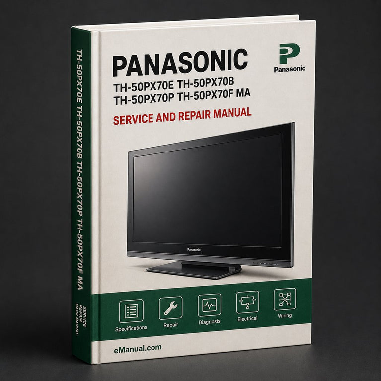 Panasonic Th-50px70e Th-50px70b Th-50px70p Th-50px70f Service Repair Workshop Manual PDF