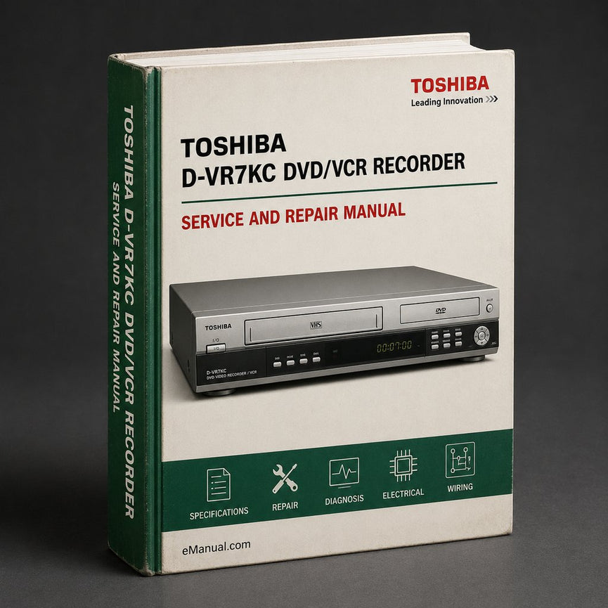 Toshiba D-VR7KC Dvd/vcr Recorder Service Repair Workshop Manual PDF