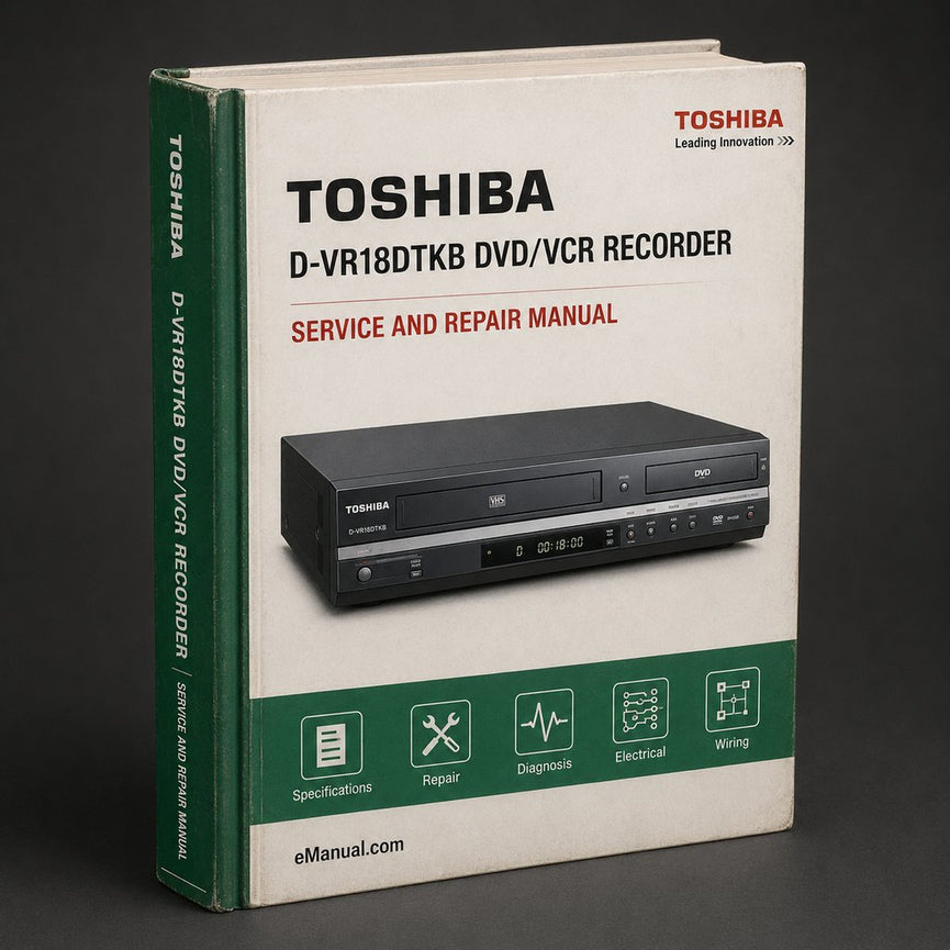 Toshiba D-vr18dtkb Dvd/vcr Recorder Service Repair Workshop Manual PDF