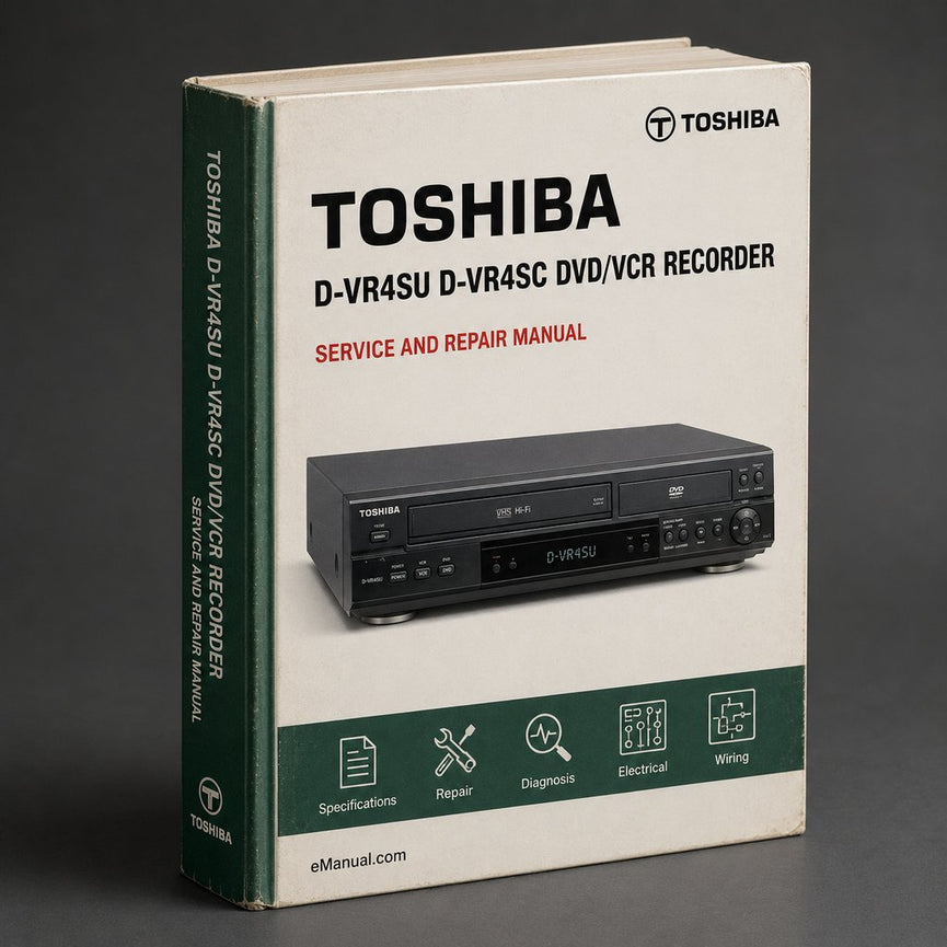 Toshiba D-VR4SU D-VR4SC Dvd/vcr Recorder Service Repair Workshop Manual PDF